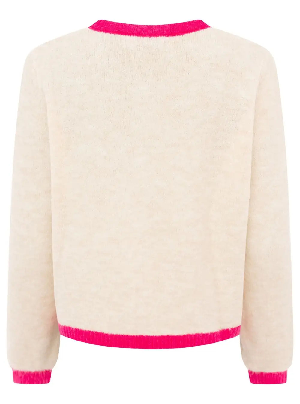 Soft Wool Viscose Longline Heart Pattern Cardigan