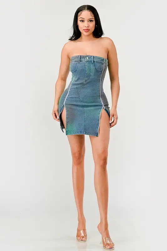 Comfort Fit Denim Mini Dress