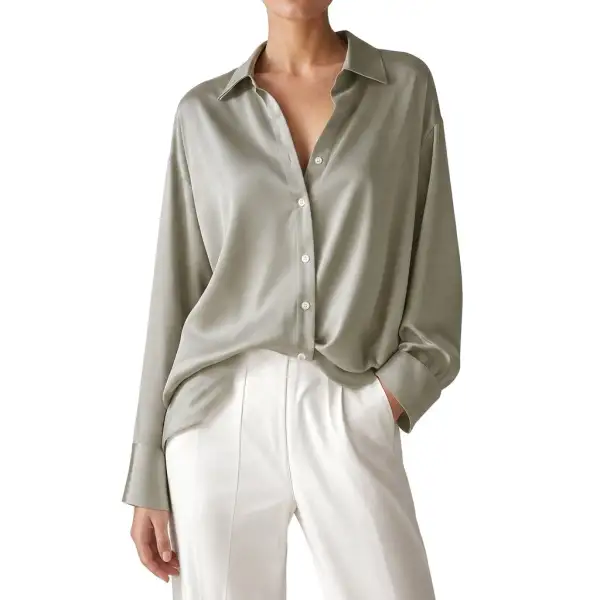Refined Silk Relaxed Blouse