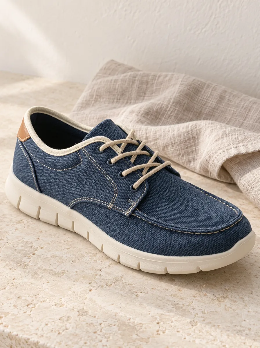Men's Subtle Casual Patterned Soft Sole Canvas Shoes