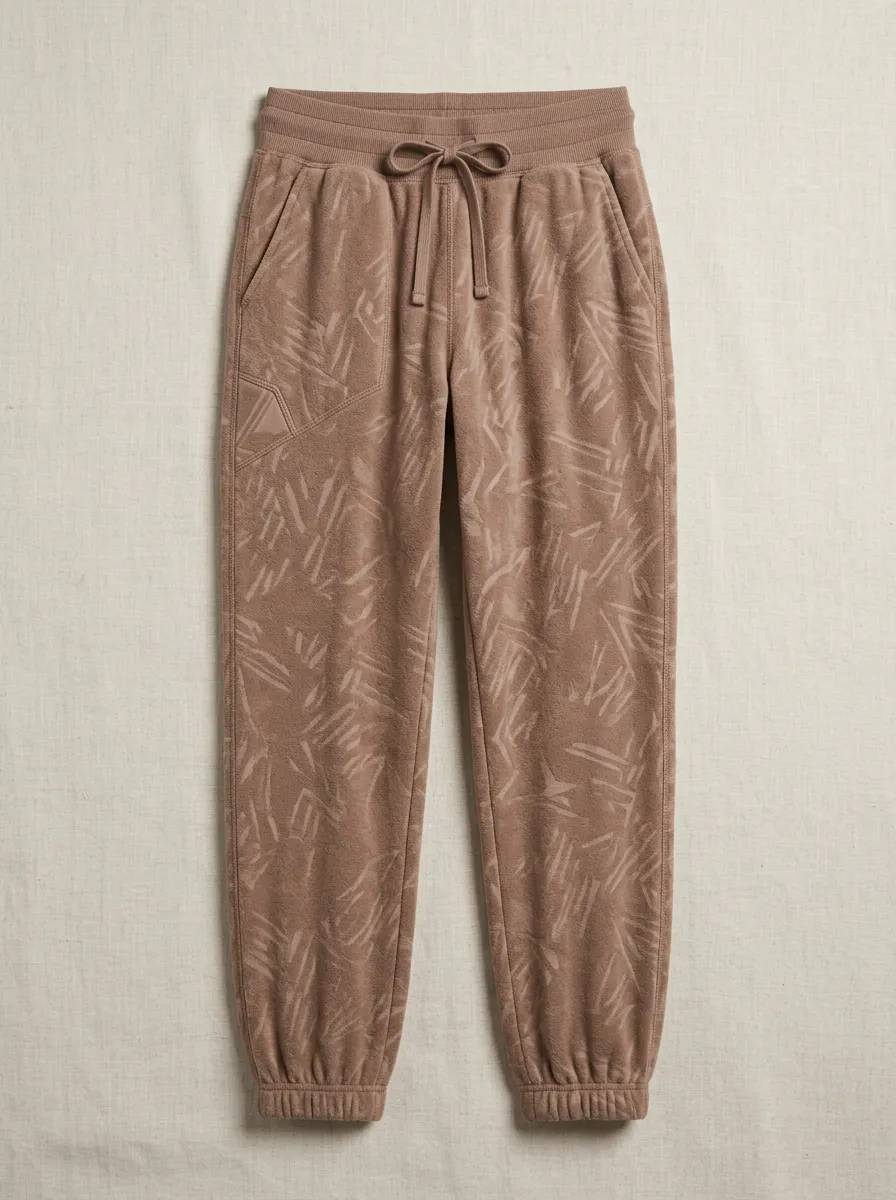 Women's Casual Sporty Brown Abstract Pattern Printed Joggers