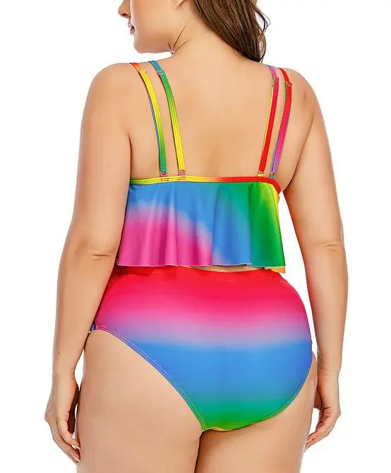 Rainbow bikini beach swimsuit