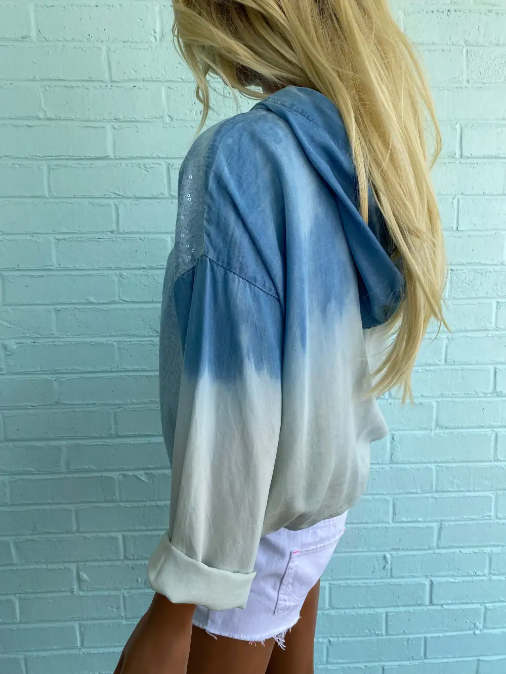Relaxed Sequin Hoodie