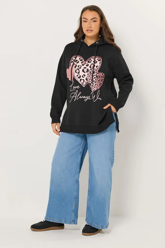 Triple Heart Leopard Hoodie detail 1