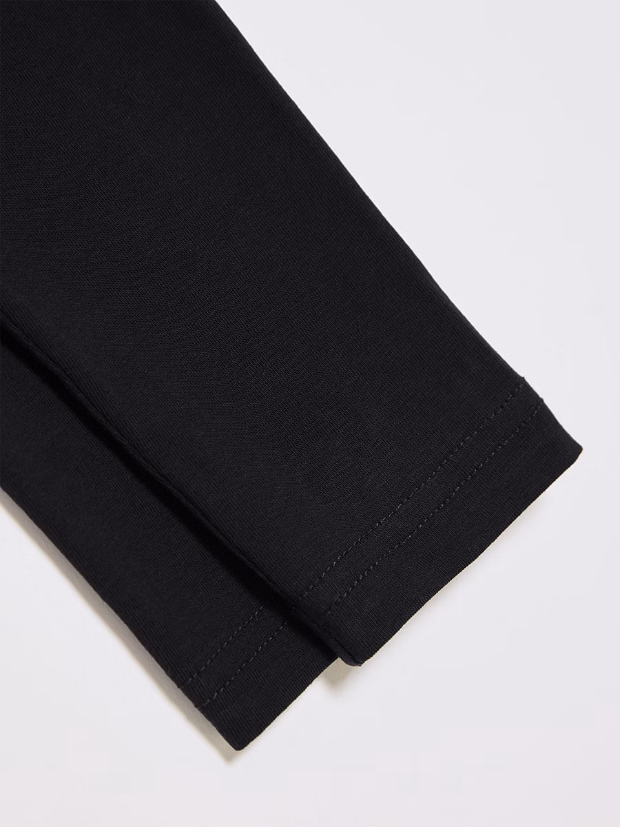 Black Cotton Rich Girls School Leggings 2 Pack detail 2