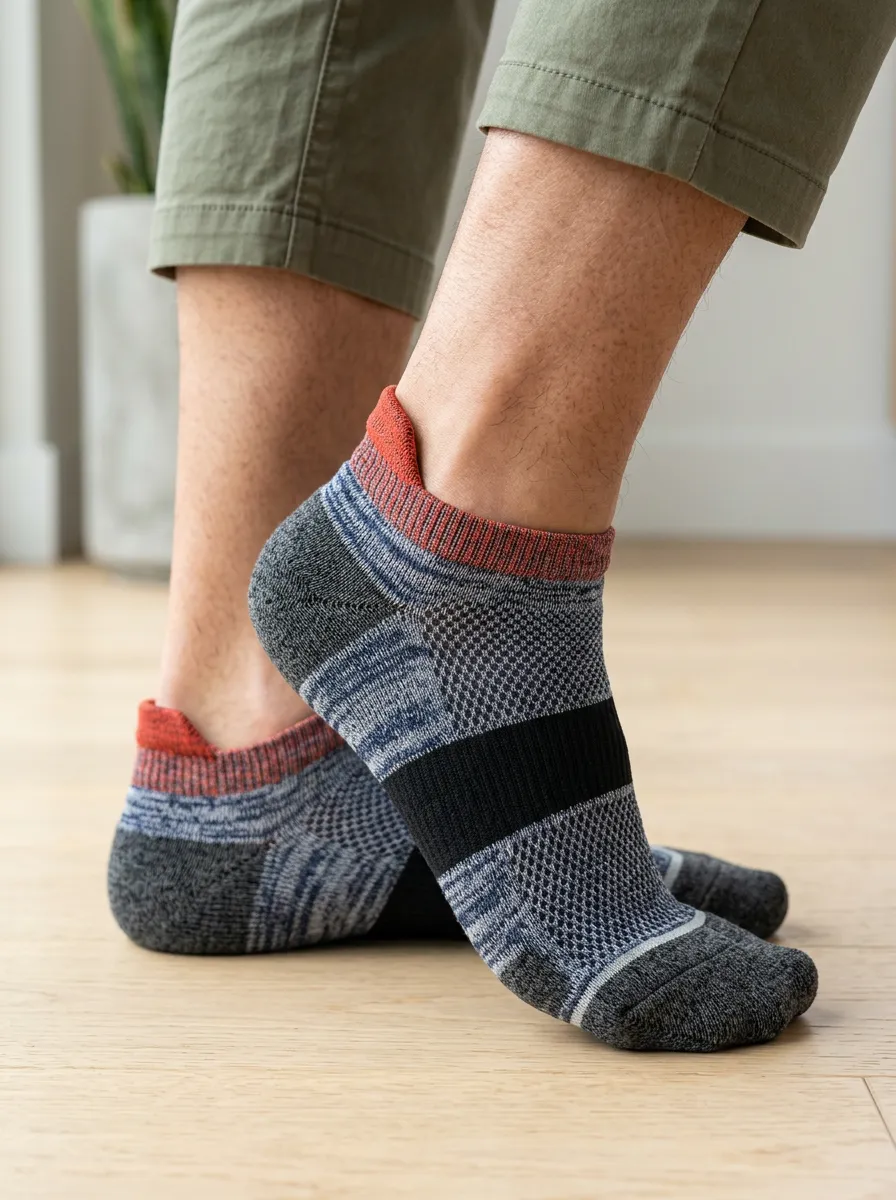 Men's Everyday Multi-Tone Colorblock Ankle Striped Pattern Socks