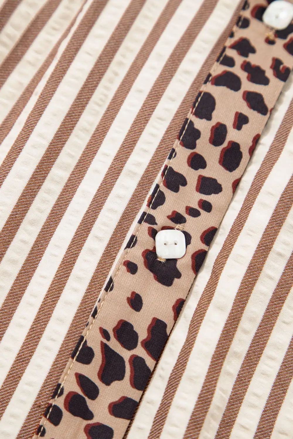 Structured Shape Striped Animal Print Dress