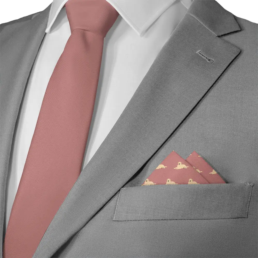 Polished Balanced Animal Motif Dog Motif Pocket Square