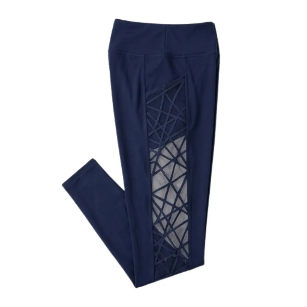 High Waist Mesh Leggings with Hidden Pocket