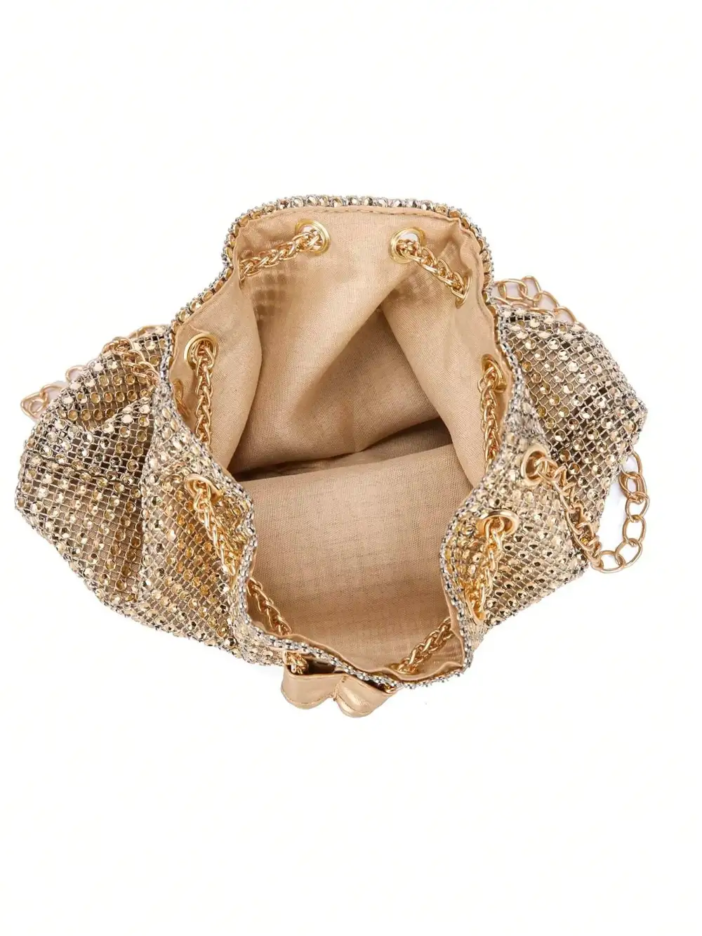 PVC Rhinestone Bucket Bag