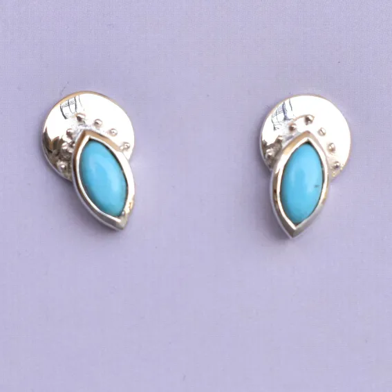 Tribal Turquoise Stud Earrings