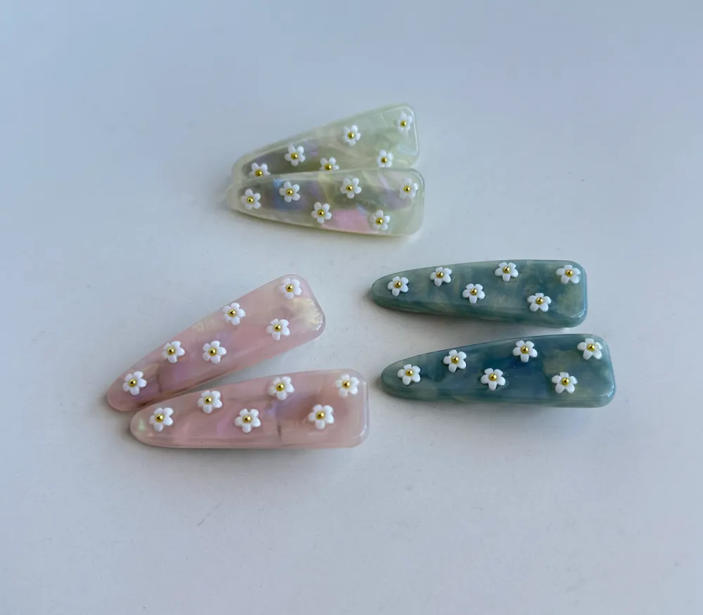 Daisy Barrette Clip Set