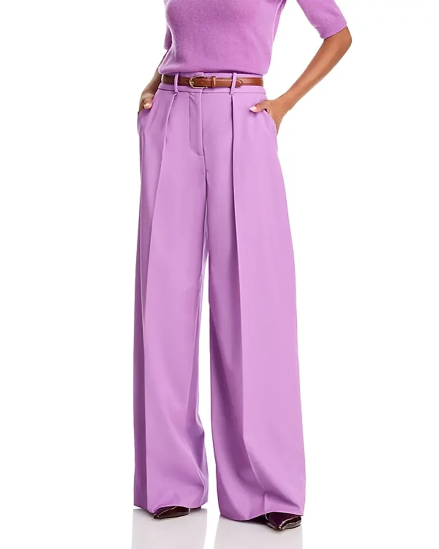 Removable Embossed Leather Belt Pants