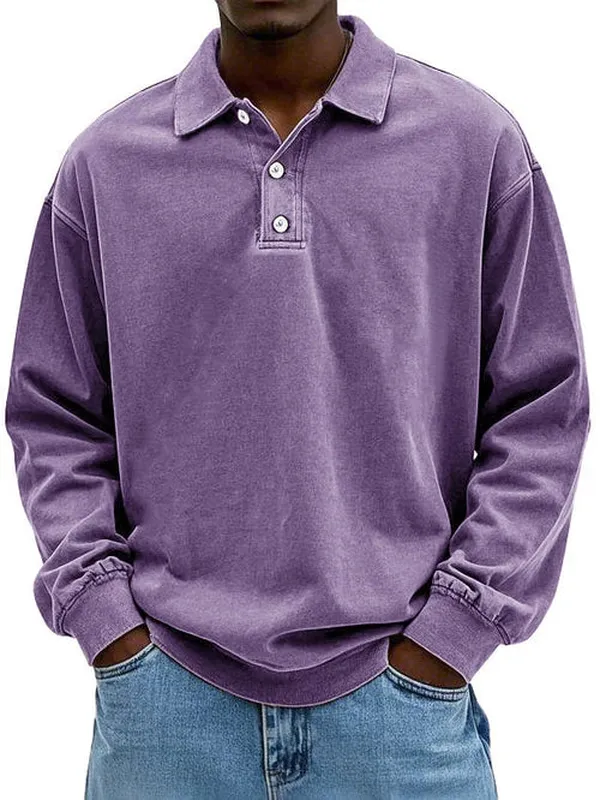 Vintage Long Sleeve Polo Shirt