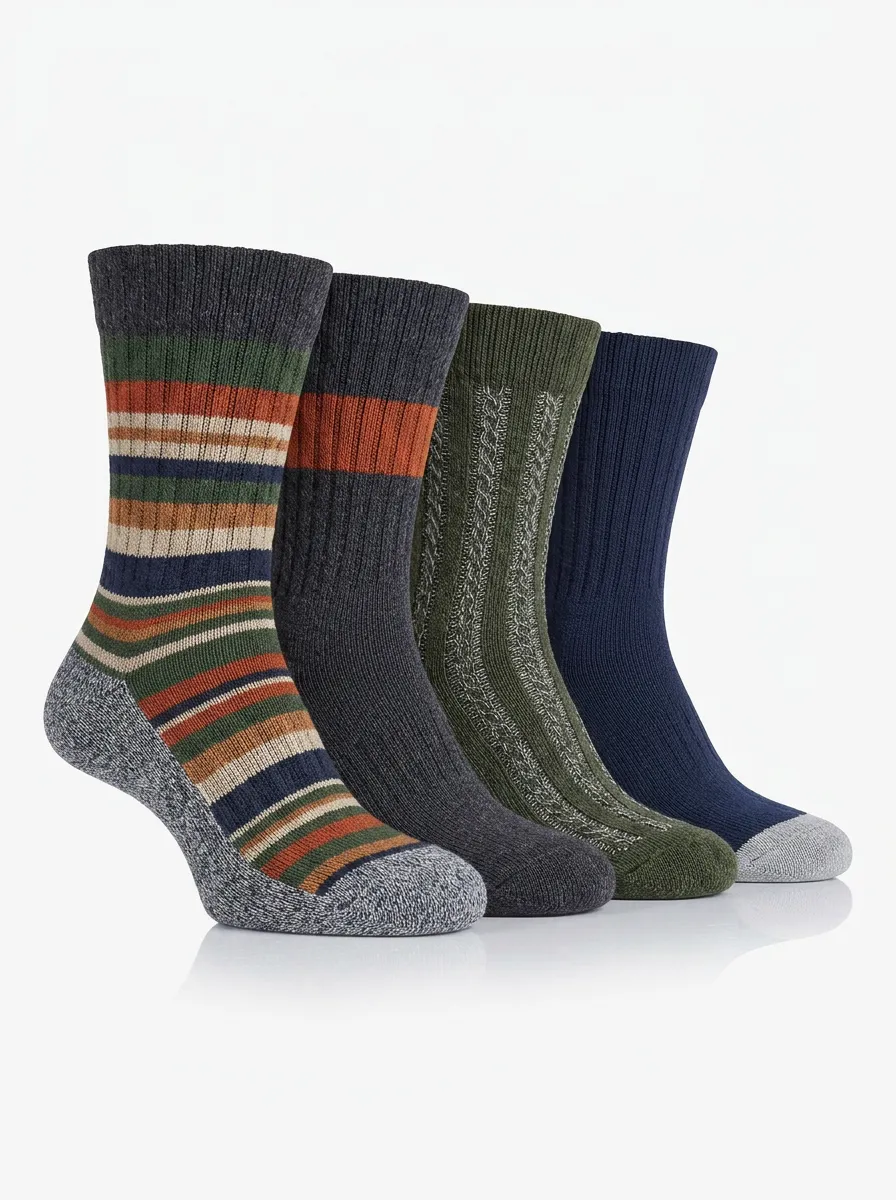 Classic Four-Pair Crew Socks