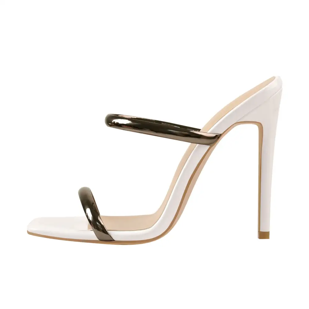 Square Toe Stiletto Modern Sandals