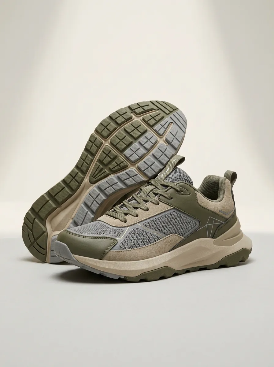 Casual Design Mesh-Panel Casual Sneakers