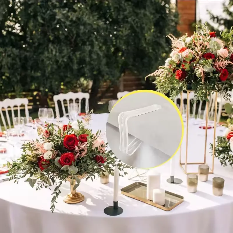 Transparent Plastic Anti-Slip Tablecloth Holder