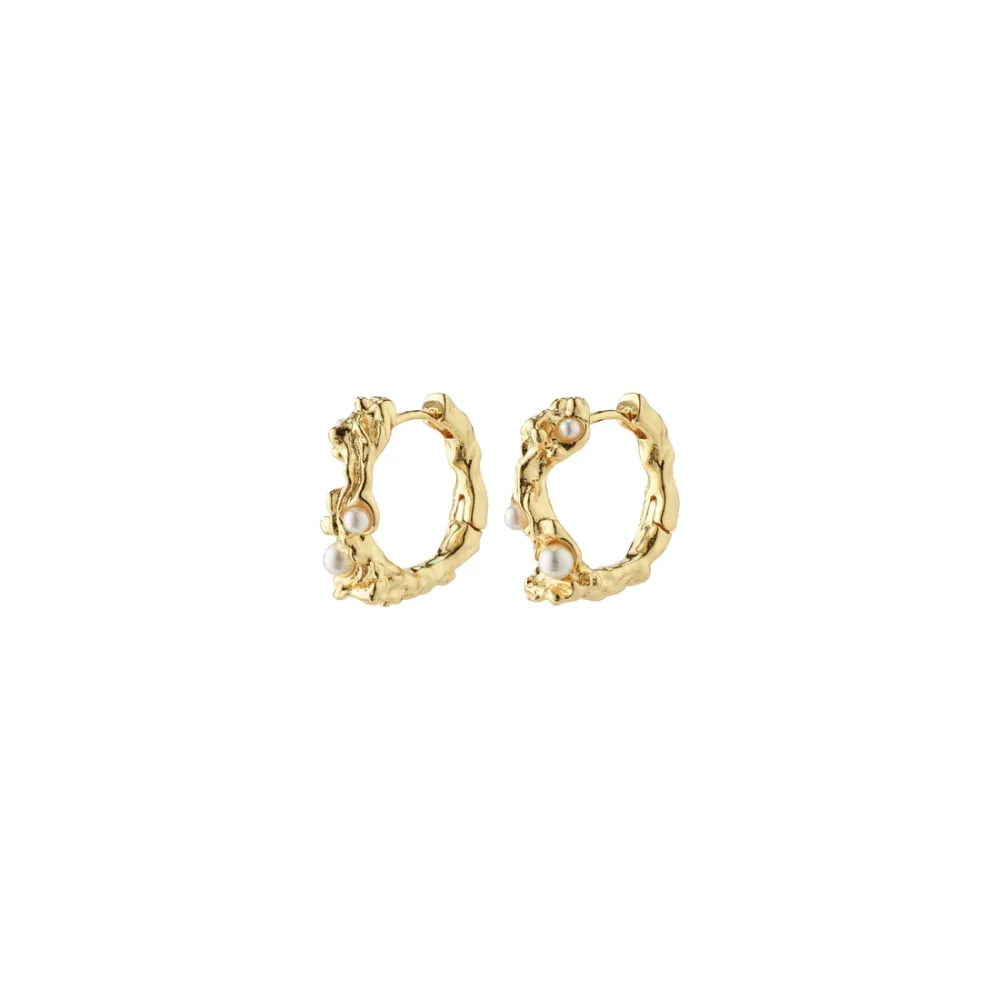Slim Bead Hoop Earrings