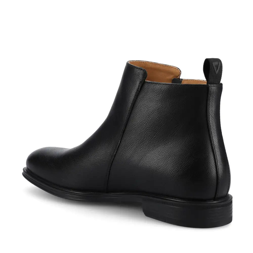 Black Zipper Ankle Work Boots