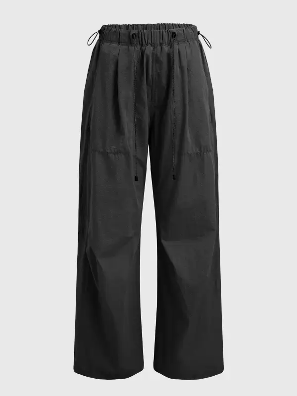 Wide-Leg Drawstring-Waist Pants