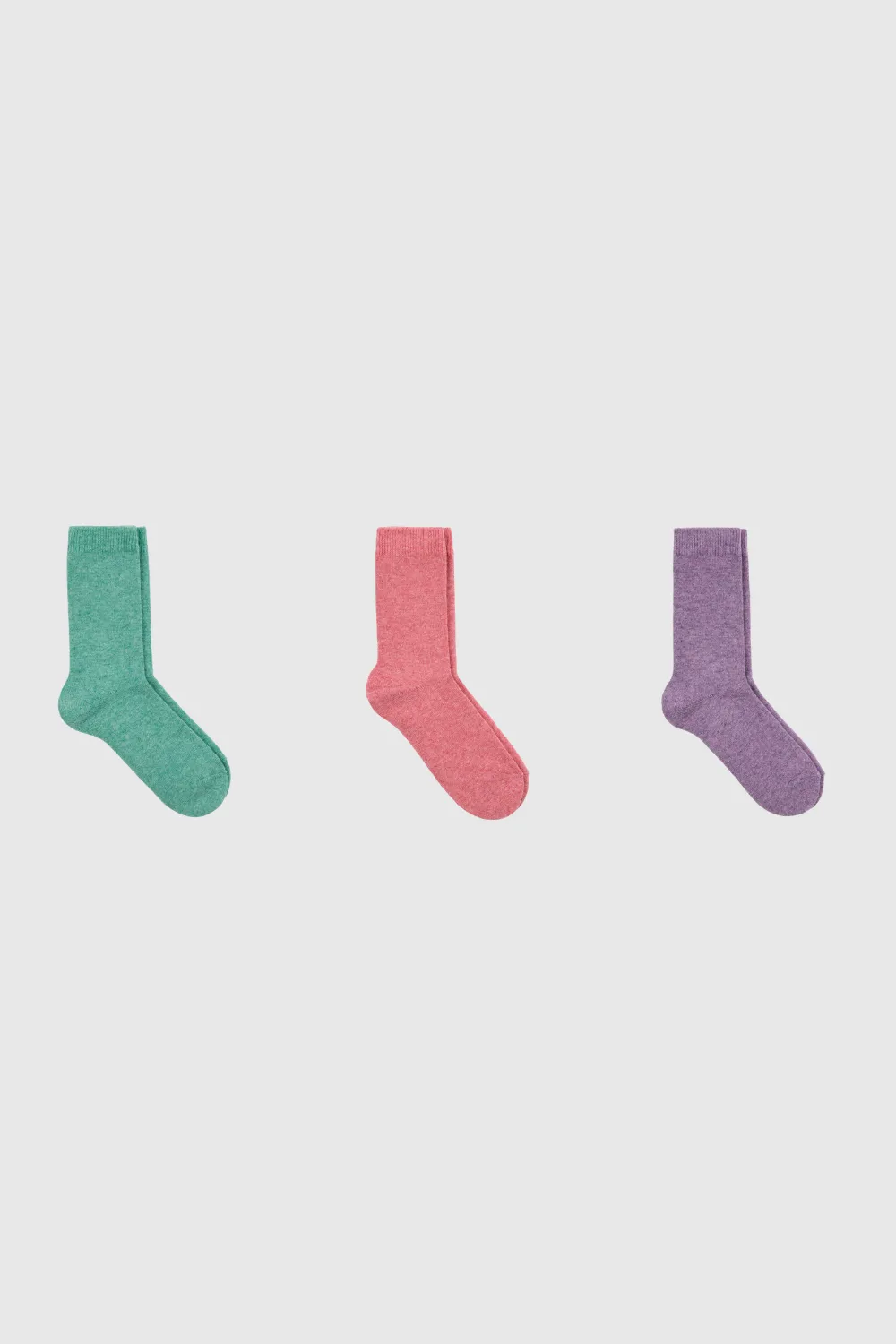 Smooth Cashmere Wool Blend Socks - Three Pack