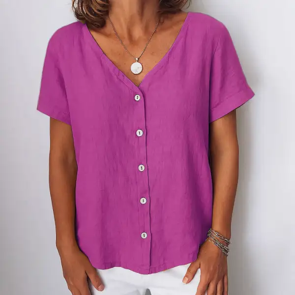 Balanced Linen Blouse