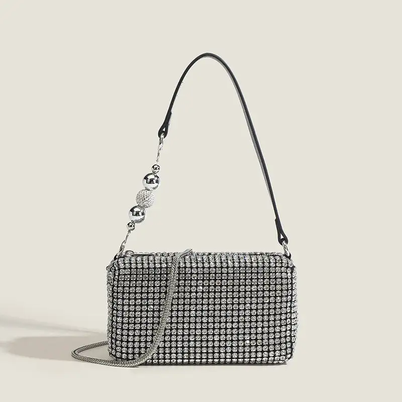 Crystal Evening Bag for Crossbody and Underarm