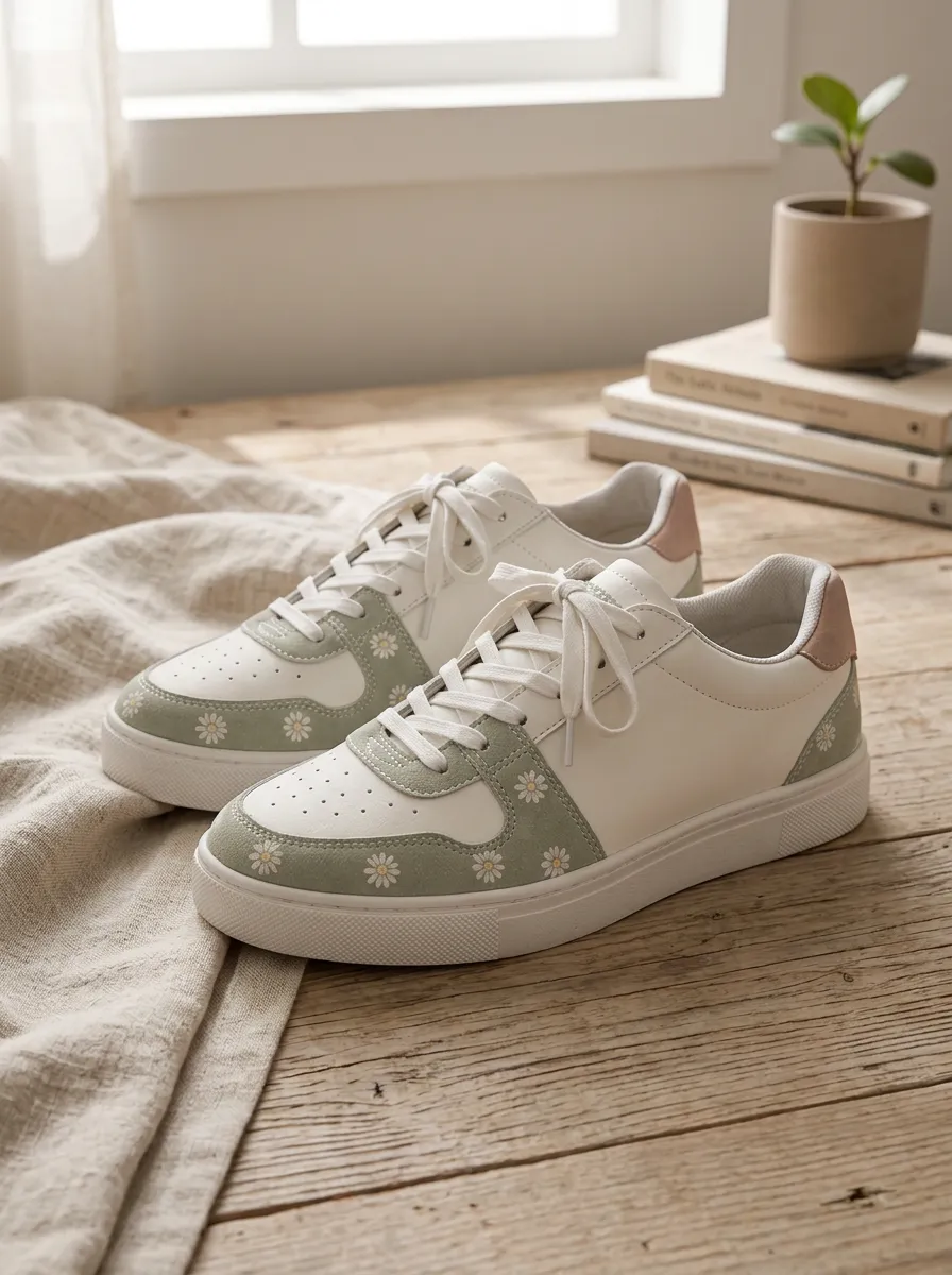 Women's Modern Daisy Floral Skate Shoes