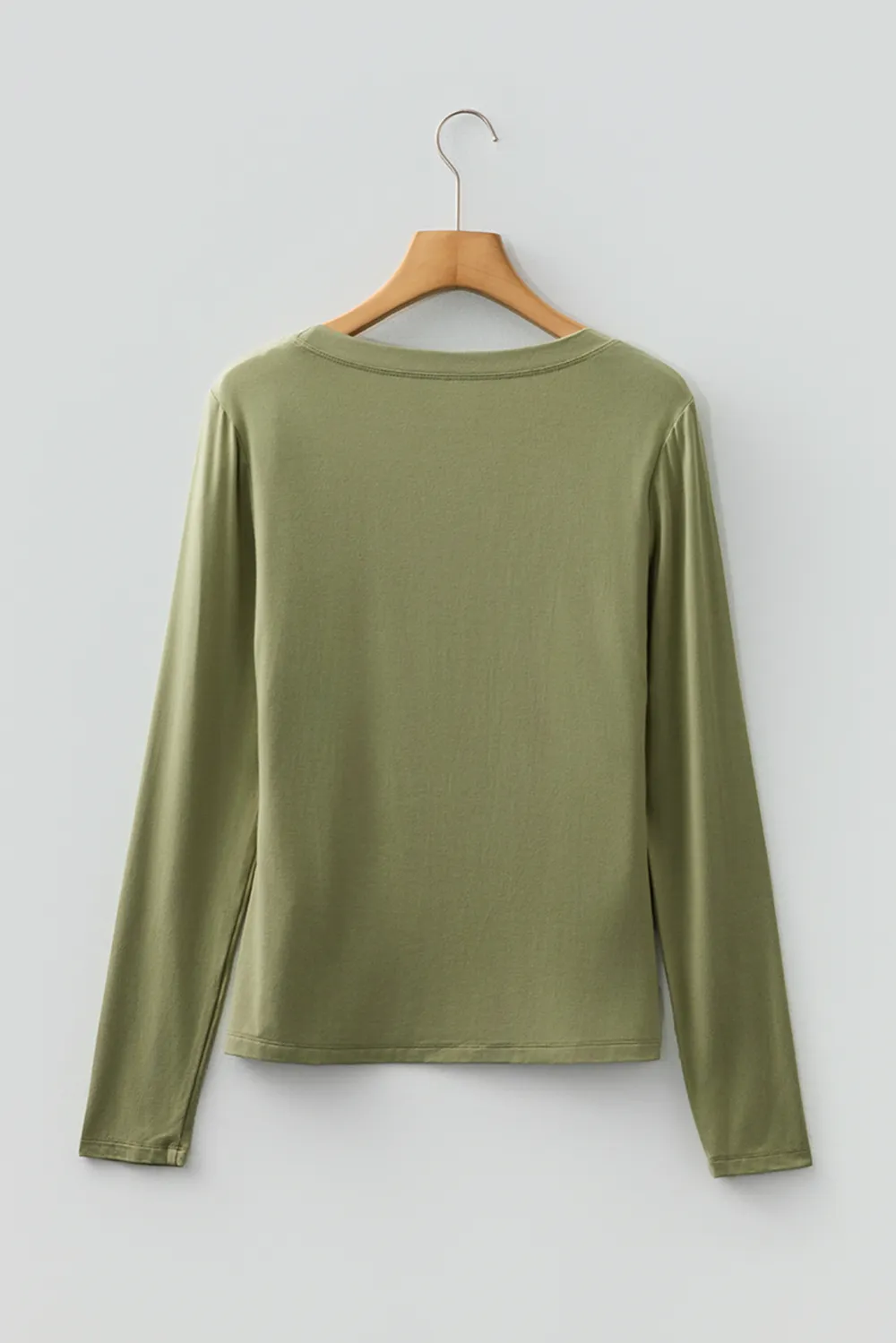 Laurel Green Long Sleeve Fitted Top