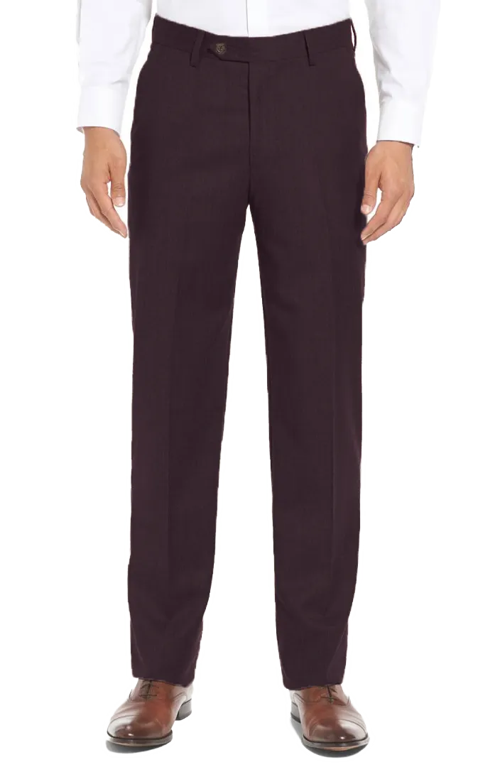 Everyday Gabardine Tropical Weave Flannel Flat Front Pleated Front Trousers