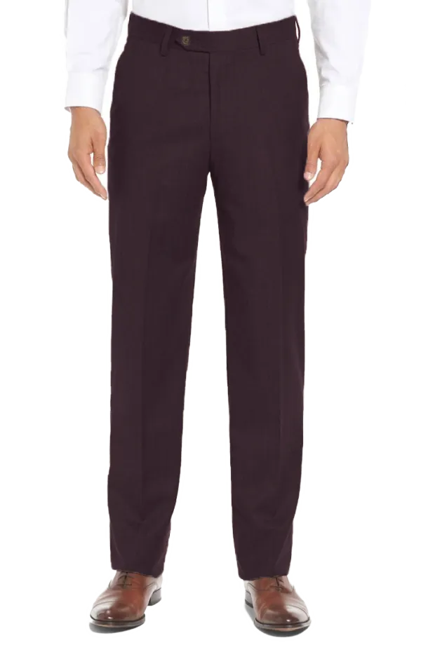 Everyday Gabardine Tropical Weave Flannel Flat Front Pleated Front Trousers