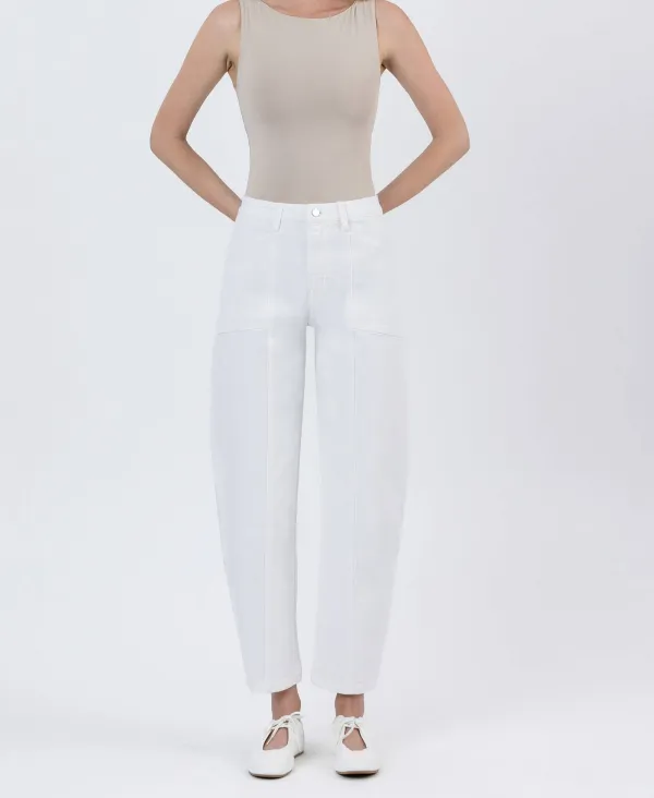 Women's Paneled High-Rise Barrel Jeans
