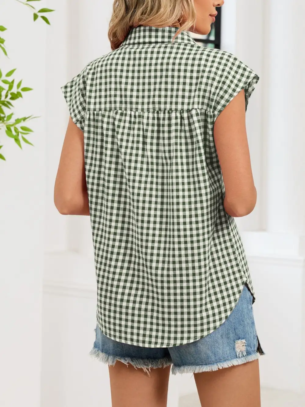Gingham Button Down Shirt