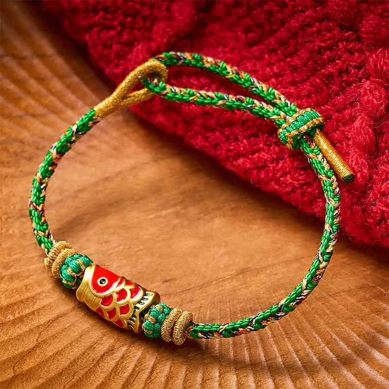 Koi Fish Hand Woven String Bracelet