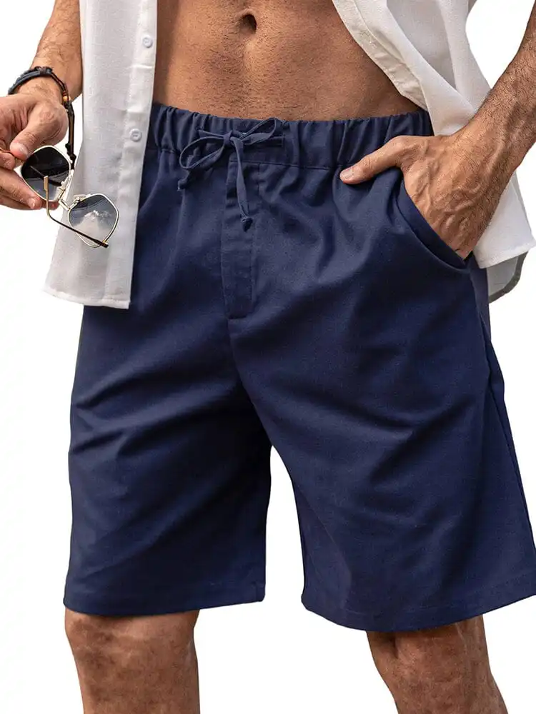 Pull On Linen Shorts