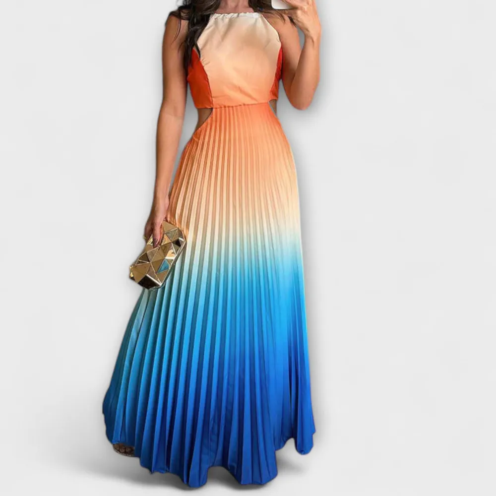 Sleeveless Relaxed Halter Maxi Dress