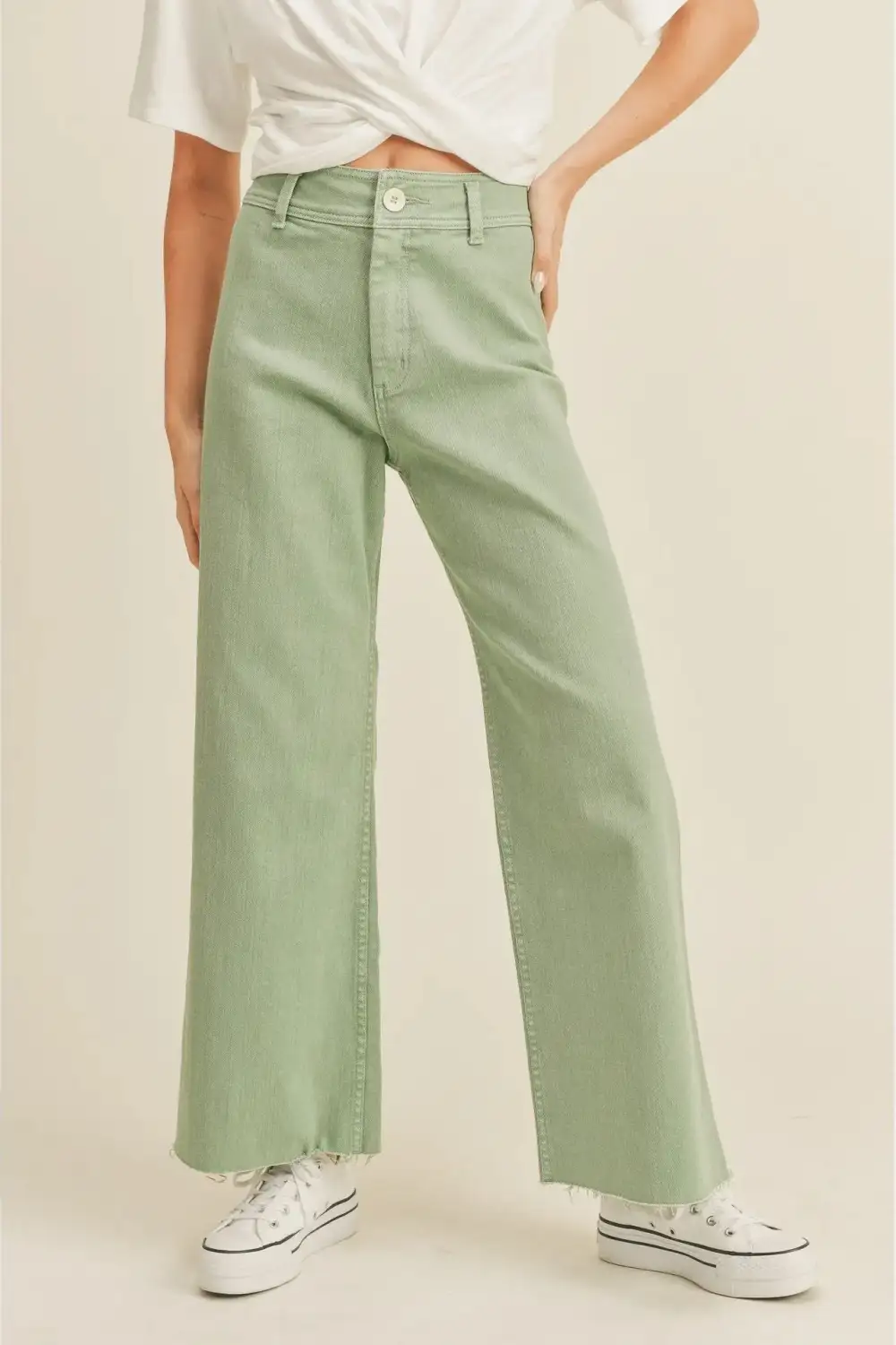 Denim Wide Leg Pants