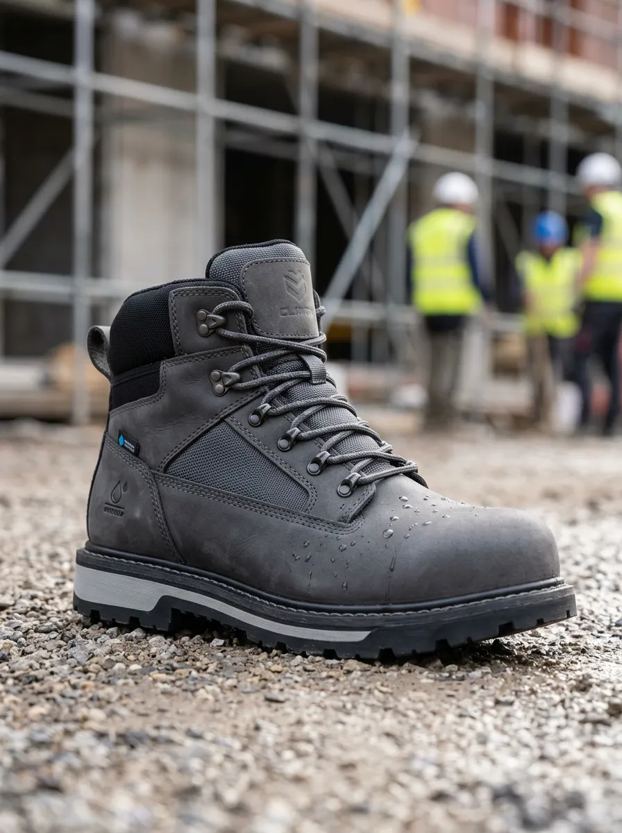 Men's Outdoor Waterproof Construction Graphic Detail Work Boots