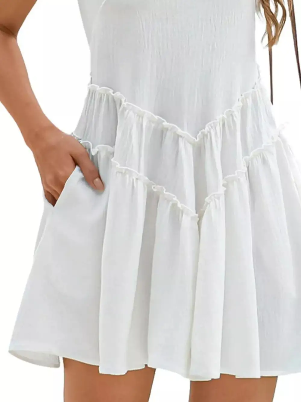 Casual Everyday Round Neck Sleeveless Mini Dress