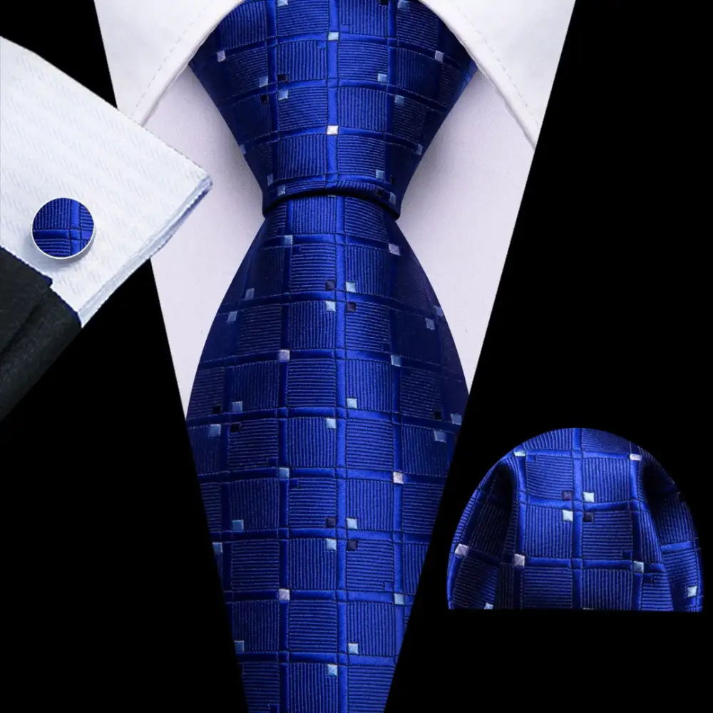 Modern Plaid Silk Necktie Set