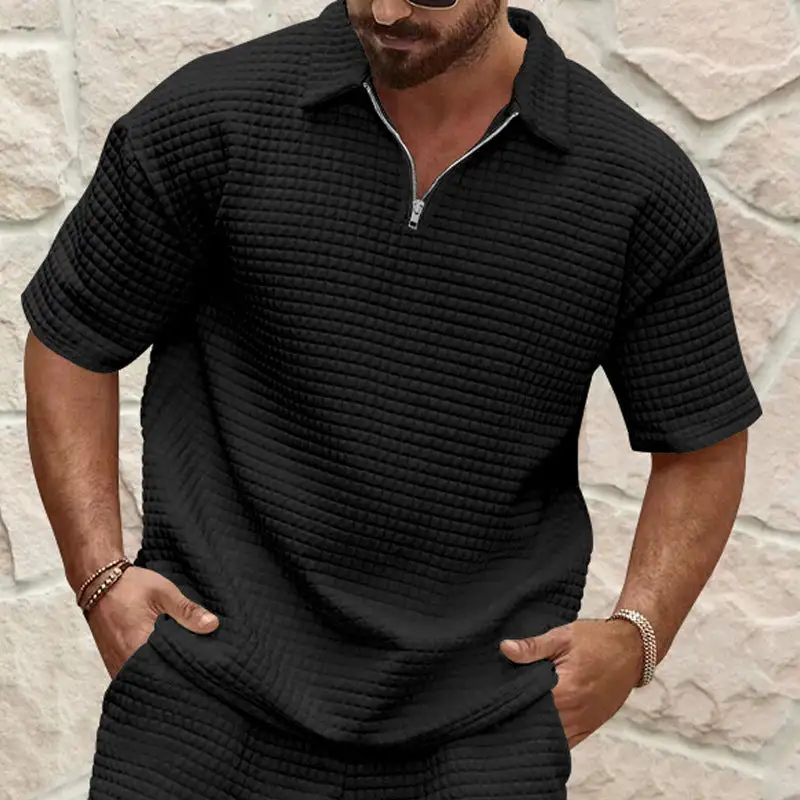 Relaxed Zip Front Polo Shirt