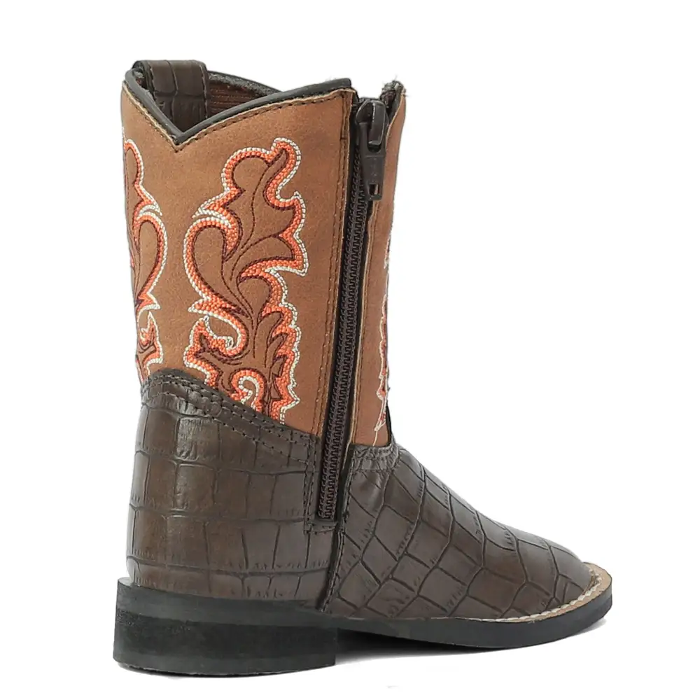 Structured Round Toe Men's Western Boots