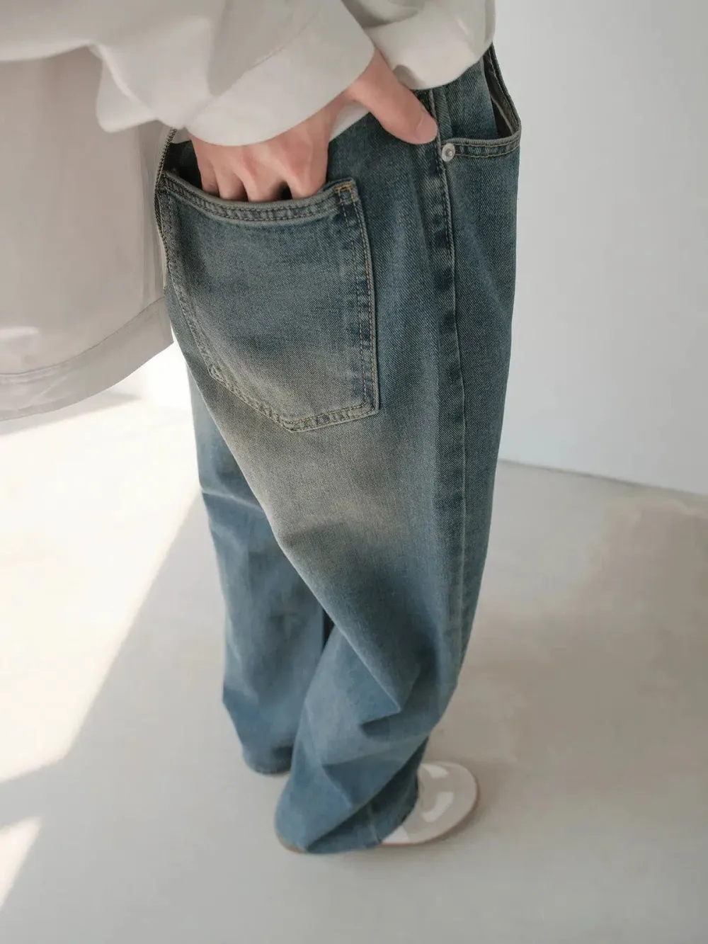 Draped Versatile Bootcut Jeans