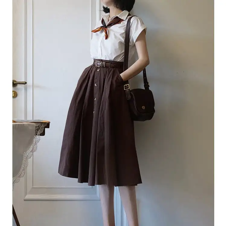 Polished Soft Everyday Casual Denim Skirt