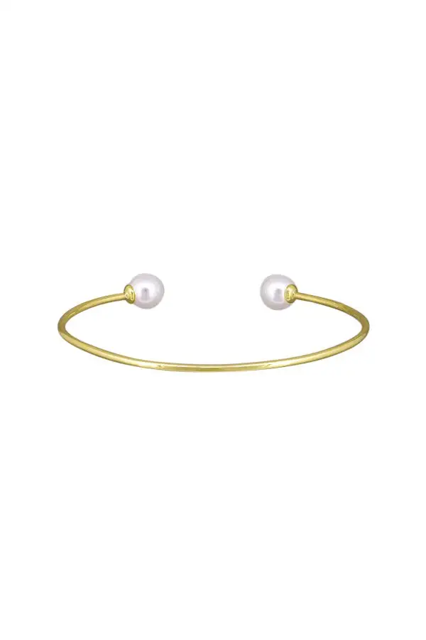 Pearl Open Brass Bangle