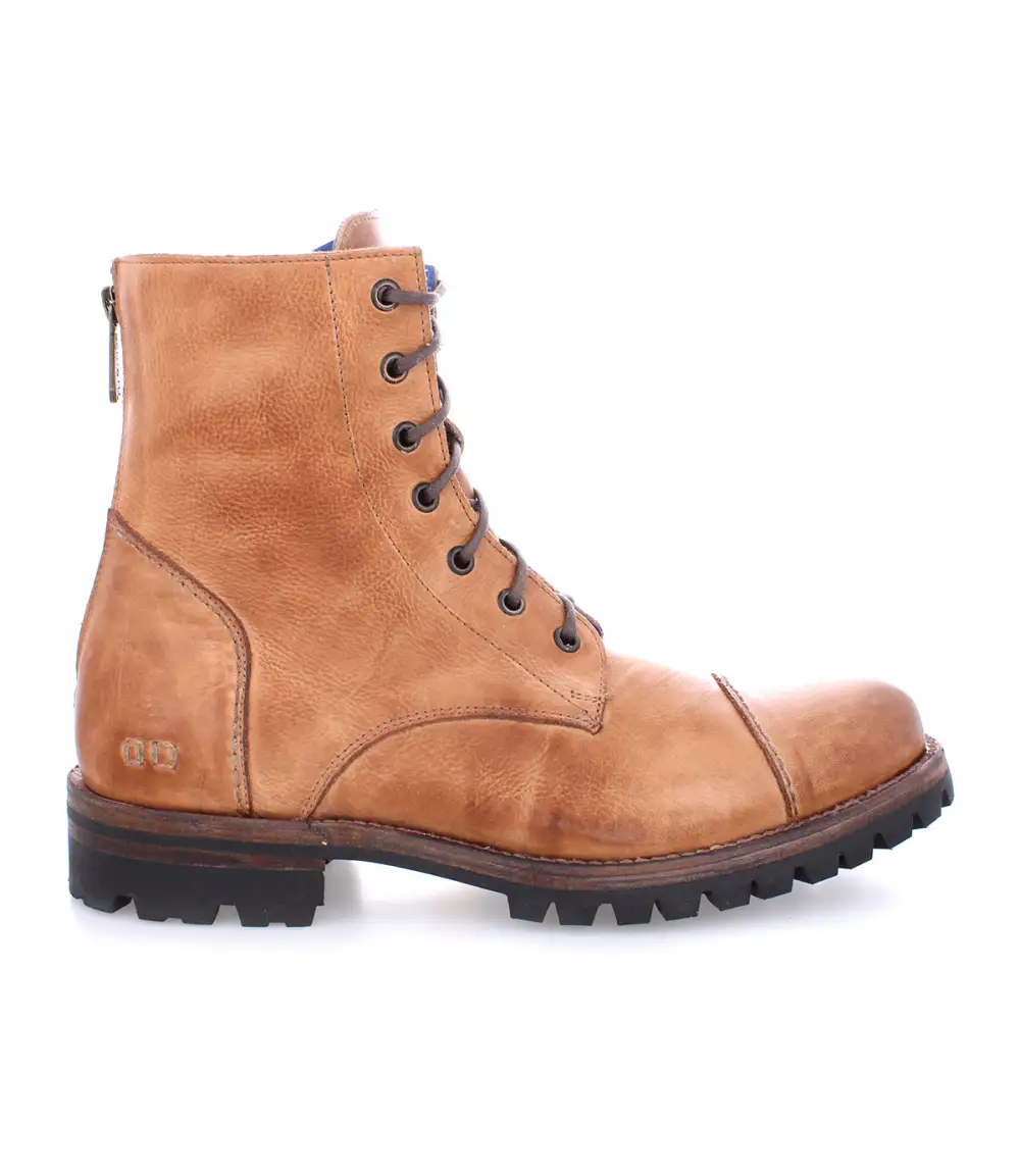 Back-Zip Lug-Sole Combat Boots