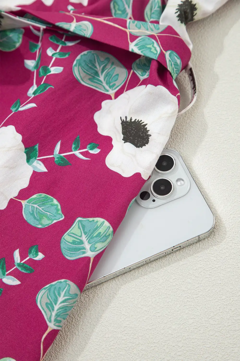 Gathered Detail Floral Printed Puff Sleeve Mini Dress