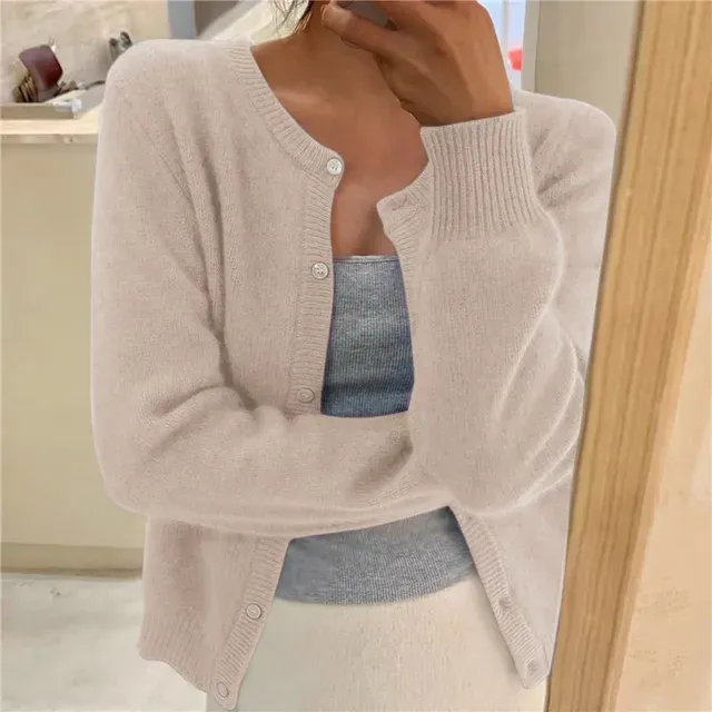 Button Up Relaxed Fit Knit Cardigan