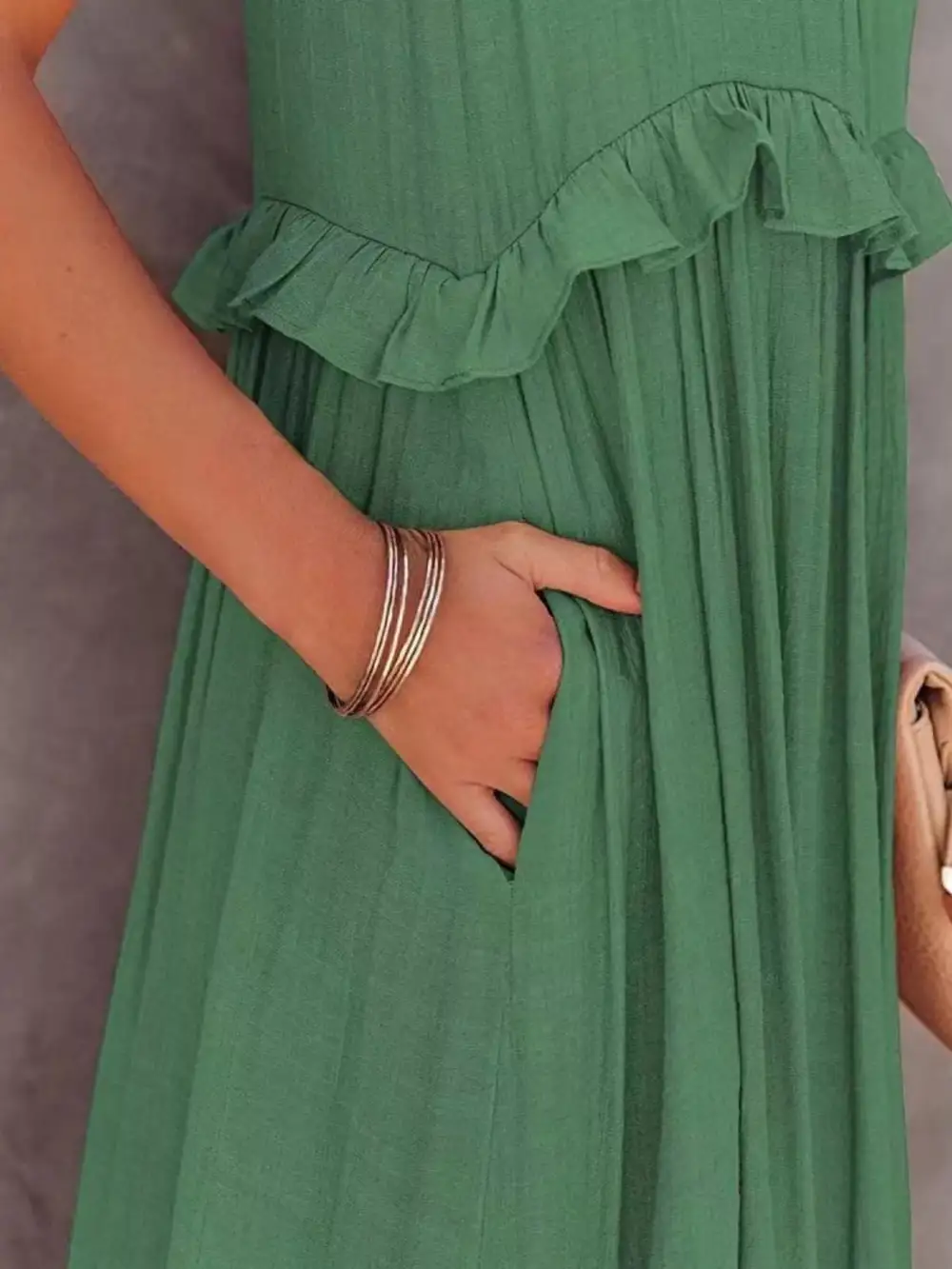 Ruffled Tiered Sleeveless Maxi Dress